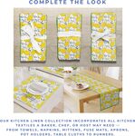 Table Mats Place Mats for Dinner Holiday Party Gifting Home Kitchen Décor Outdoor Gathering Table Decoration 100% Cotton Fused Mats (Lemon, 13"x 19" Set of 4)