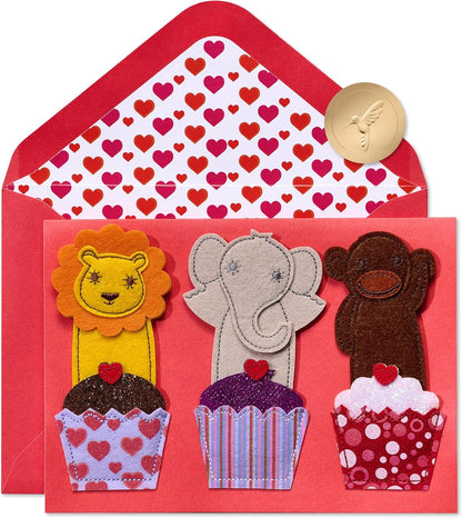 Papyrus Animal Finger Puppets Card