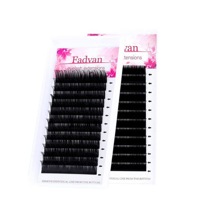 Classic Lash Extensions 0.05 D Curl 14mm Lash Extensions Volume Lash Extensions Silk Individual Lashes Pure Matte Black Eyelash Extension Application for Professional Salon Use (0.05D, 14mm)