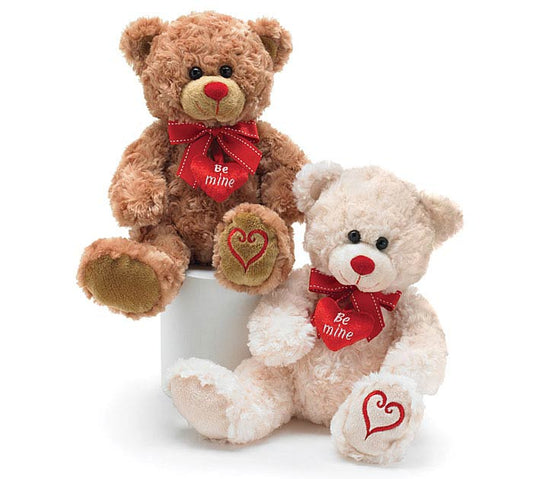 BURTON & BURTON 10" PLUSH BROWN/CREAM BE MINE BEAR ASTD