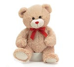 Burton & Burton 9724599 Tan Bear W/ Red Ribbon