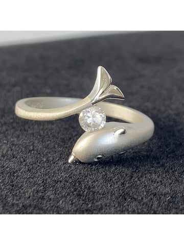 R.S. Covenant 4317 Sterling Silver Dolphins Ring Sze 5  LOC 90