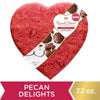 Russell Stover Valentine's Day Satin Heart Pecan Delights Milk Chocolate Gift Box, 7.2 oz. (≈ 8 Pieces)