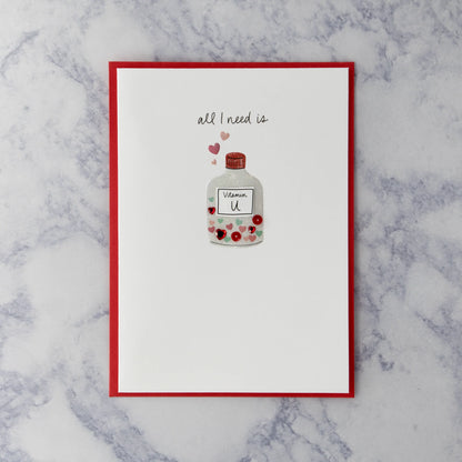 Papyrus Vitamin U Valentine Card
