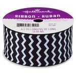 Black Chevron Grosgrain Ribbon