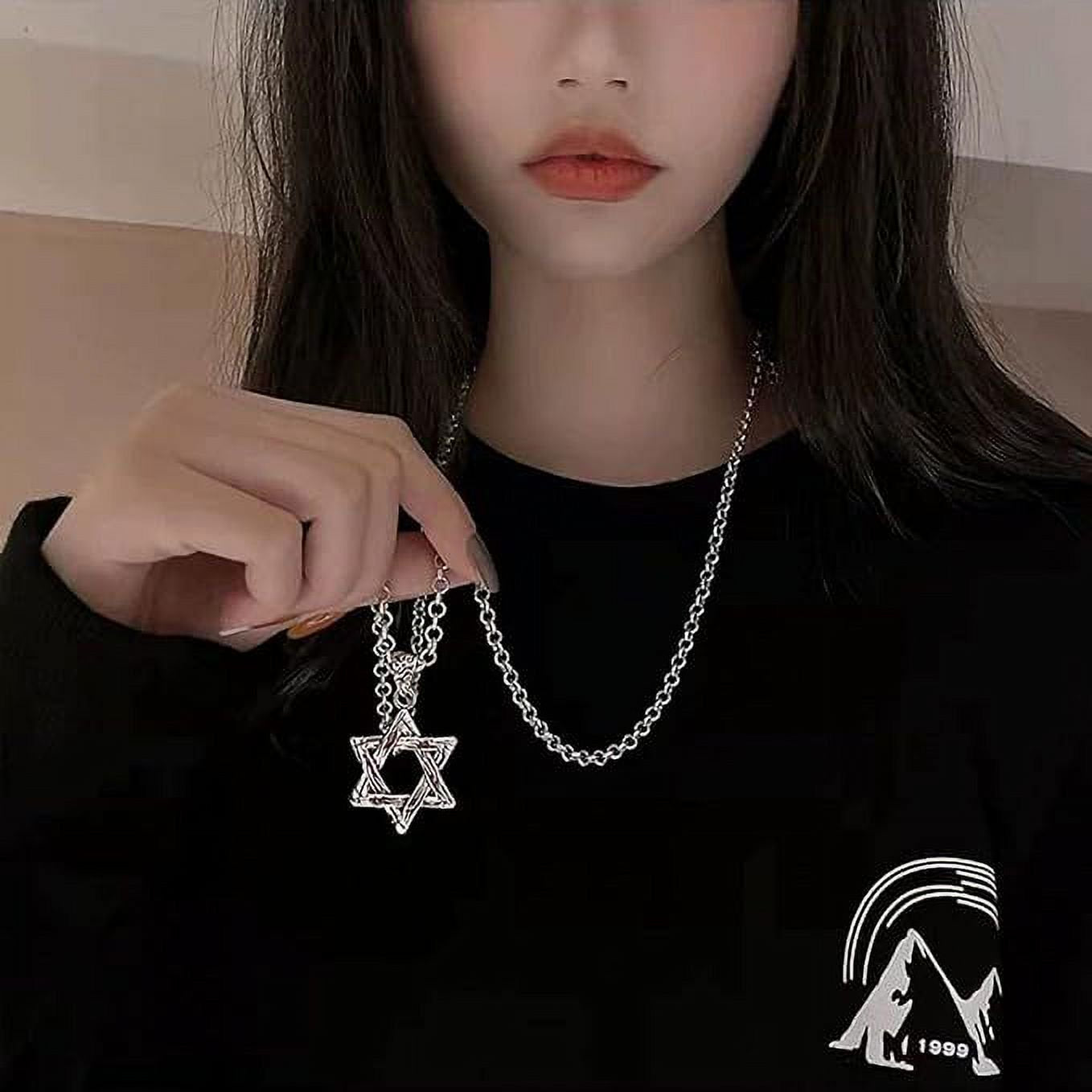 Hexagonal-Star Pendant Necklaces Jewelry Necklaces Chains for Women Men Gift - Soft