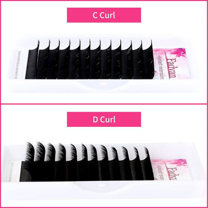 Classic Lash Extensions 0.05 D Curl 14mm Lash Extensions Volume Lash Extensions Silk Individual Lashes Pure Matte Black Eyelash Extension Application for Professional Salon Use (0.05D, 14mm)