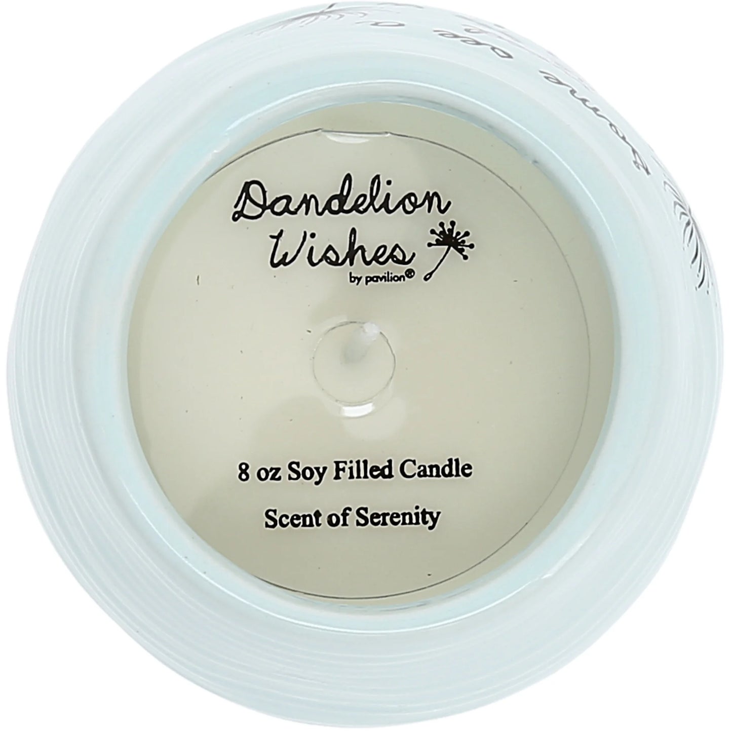 Pavilion  77111 Plain Dandelion Weed Some See a Wish Green Ceramic Soy Serenity Scented Candle