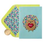 Papyrus Colorful Hedgehog W/ Heart Card (Mother's Day)
