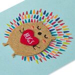 Papyrus Colorful Hedgehog W/ Heart Card (Mother's Day)