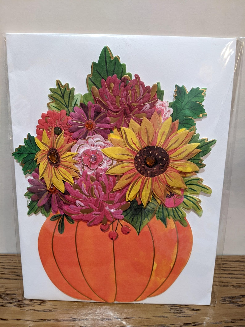 Papyrus Pumpkin Bouquet Halloween Card