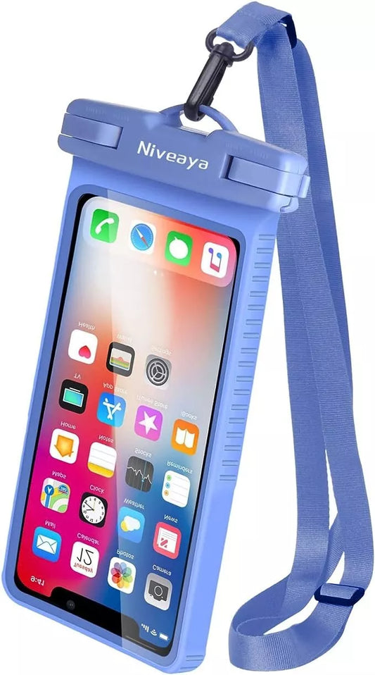 3D Waterproof Phone Case, IPX8 Shockproof Waterproof Phone Pouch, Light Blue