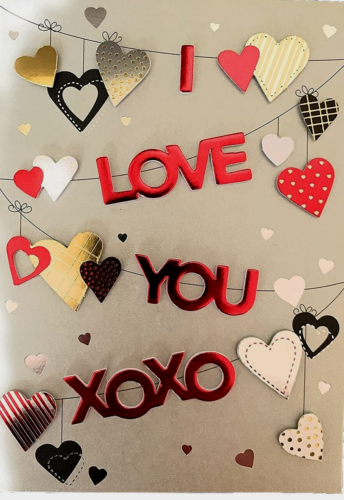 Papyrus I Love You Banner Valentine Card