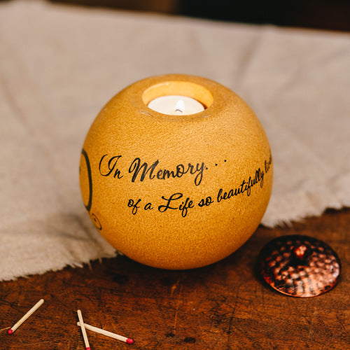 Pavilion 05853 Comfort Candles 5-Inch Round Tea Light Holder, in Memory