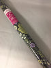 Hallmark EJR229 Purple, Ivory and Green Floral Birthday on Black Roll Wrap