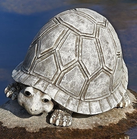 Roman 10287 Exclusive Pudgy Pal Turtle Garden Statue, 7-Inch, Made of Dolomite