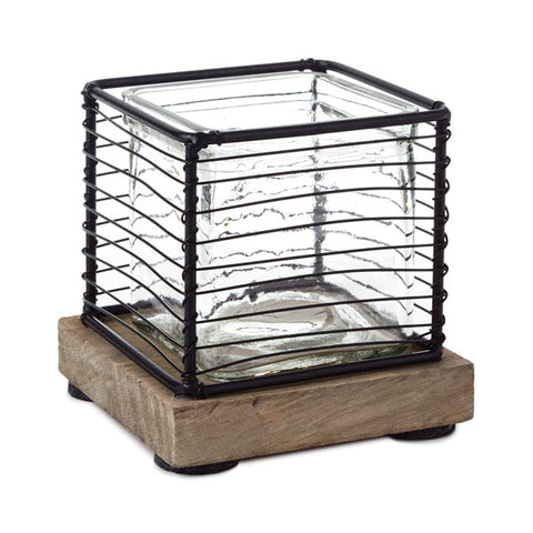 Hallmark Wood and Metal Candle Holder