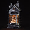 Roman Halloween 133439 Happy Silvertone Haunted House 10" Acrylic Decorative Tabletop Snow Globe