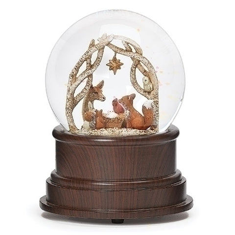 Roman Christmas 134088 Musical Forest Animal Arch Nativity Dome, 5.5-inch Height