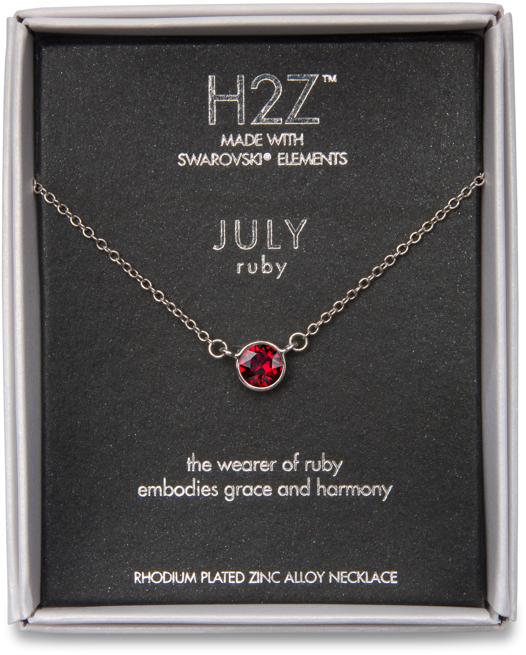 Pavilion 16222 July Ruby Birthstone Necklace with 18" Chain