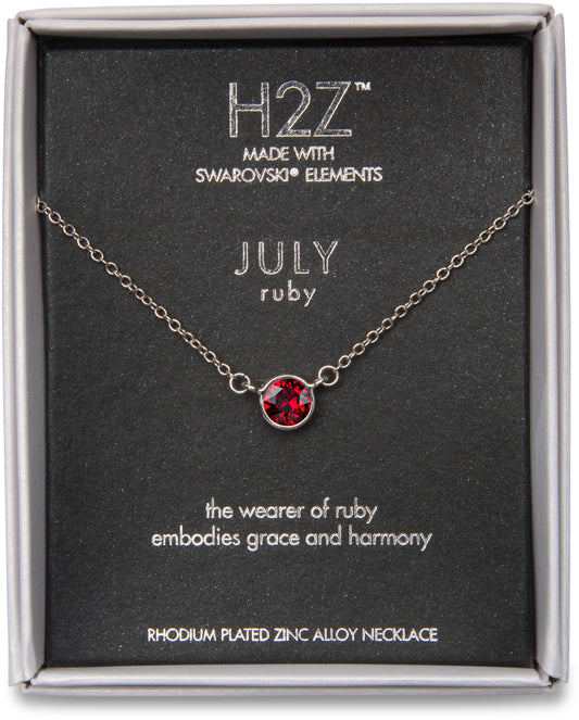 Pavilion 16222 July Ruby Birthstone Necklace with 18" Chain