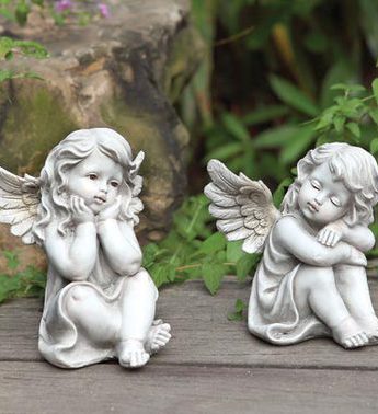 Napco Imports 17605 Angel Girls(Set Of Two)