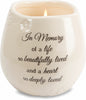 Pavilion 19178 in Memory Beautifully Lived Ceramic Soy Wax Candle 8oz.