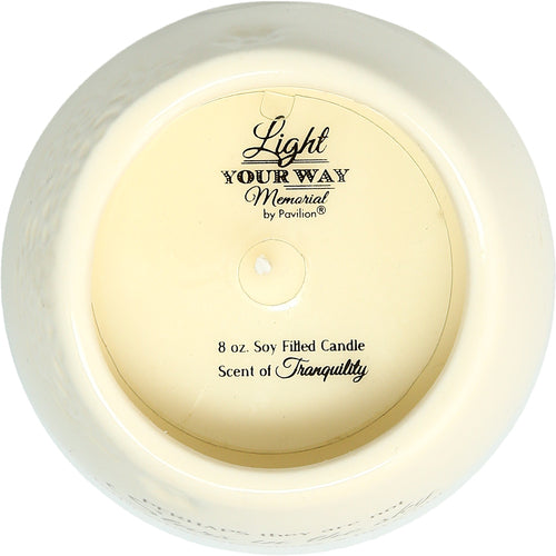 Pavilion 19178 in Memory Beautifully Lived Ceramic Soy Wax Candle 8oz.