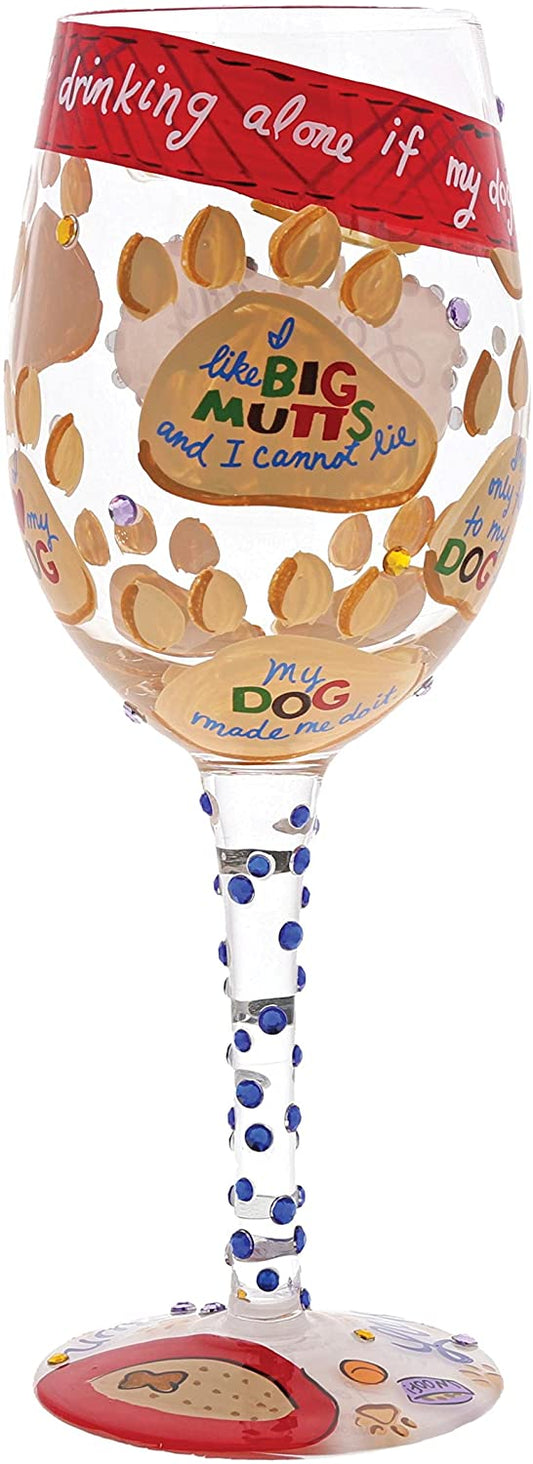 Enesco 4054092  Wine Glass Love My Dog