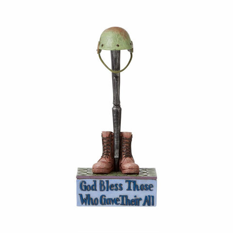 Enesco 6008789 Battlefield Cross God Bless Those Who Gave Their All