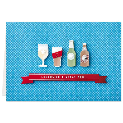 Bottles and Pints Father's Day Card