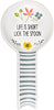 Pavilion 54241 Life is Short Lick the Spoon Ceramic Floral Spoon Rest