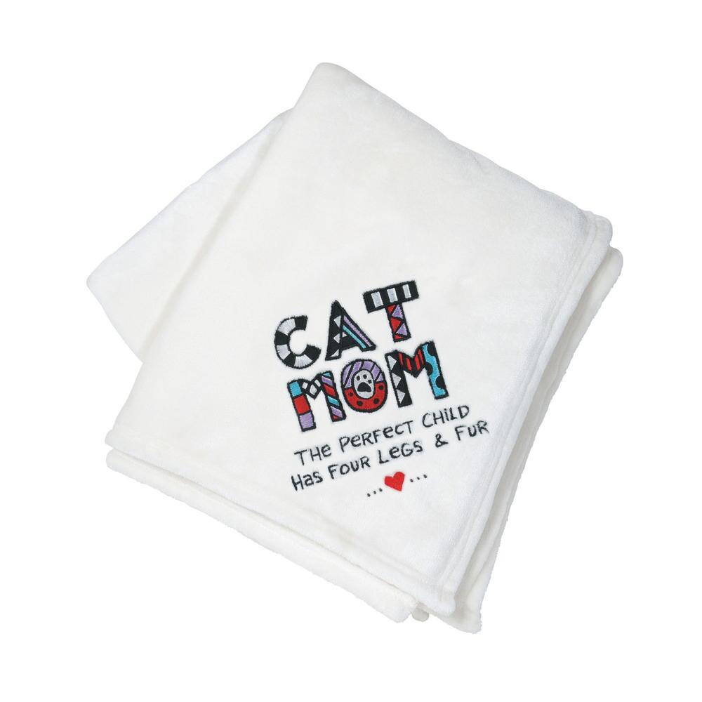 Enesco ND6009258 Cuppa Doodle Cat Mom Blanket
