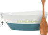 Pavilion 67662 Life Is At The River Boat Dip Serving Bowl W/ Bamboo Scoop  Anchor 7", Blue