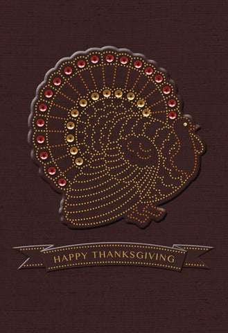Hallmark Signature Turkey With Banner Thanksgiving Card
