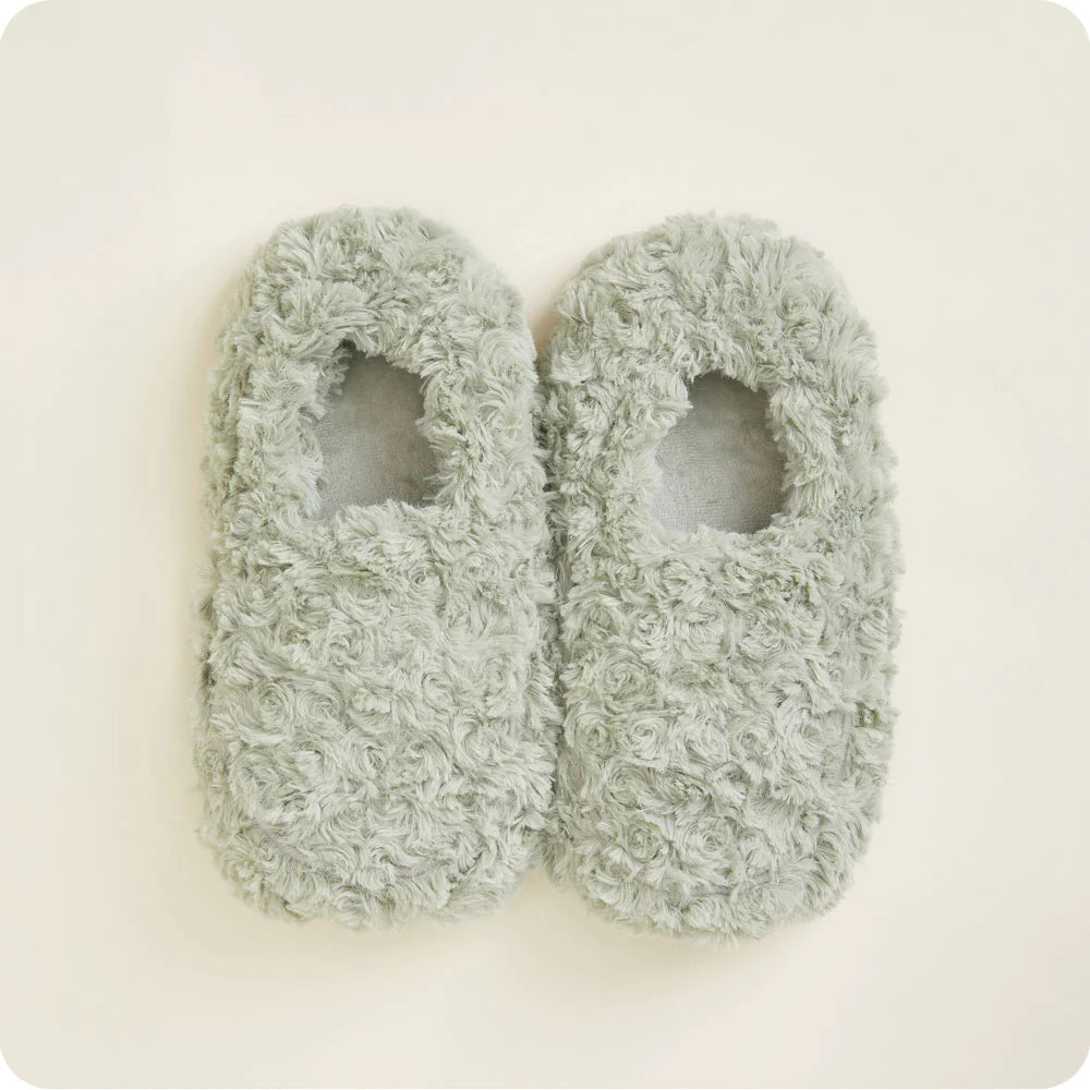 Intelex Curly Sage Green Warmies Slippers