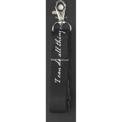 Dicksons KCL-15 I Can Do All Things Philippians 4:13 Black Christian Keychain Lanyard