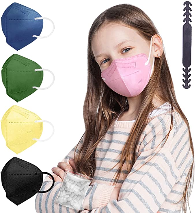 Mask Small Size, Colored Mask Individual Wrapped 20 Packs, Mask Soft with Adjustable Nose Clip