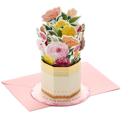 Hallmark WDR1161 Enjoy Every Beautiful Moment Flower Vase 3D Pop-Up Card
