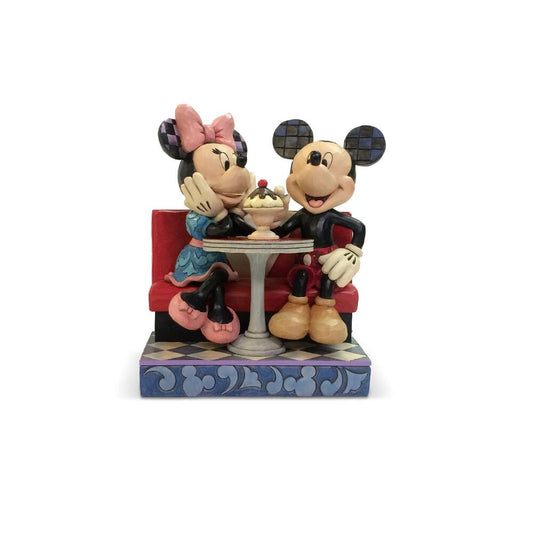 Enesco 4059751 Mickey & Minnie at Soda Shop,6.25 in H
