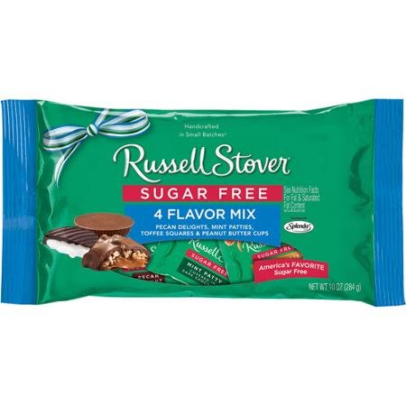 Russell Stover 9094 Sugar-Free Candy Mix, 4-Flavor, 10 Oz Bag, (Pack Of 2 Bags)