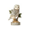 Enesco 4056970 Jim Shore  White Woodland Owl On Branch Stone Resin 4.49", Grey