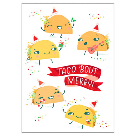Hallmark Good Mail Dancing Tacos Funny Christmas Cards, Box of 12