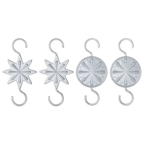 Hallmark QSB6192 Miniature Star Metal Ornament Hooks, (Pack of 4)