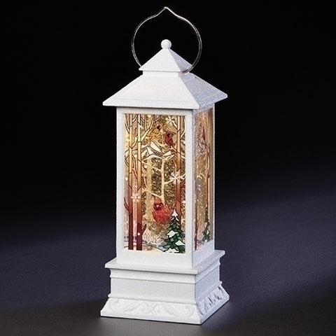 Roman 133599 Led Swirl Cardinal Lantern with Printed Scene, 11 inch, Multicolor