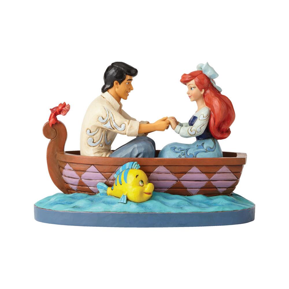 Enesco 4055414 Jim Shore Disney Traditions Ariel and Prince Eric In Rowboat Figurine