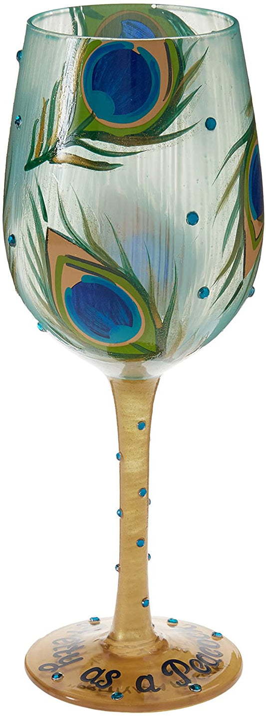 Enesco 4056857  Lolita Wine Glass Pretty As A Peacock