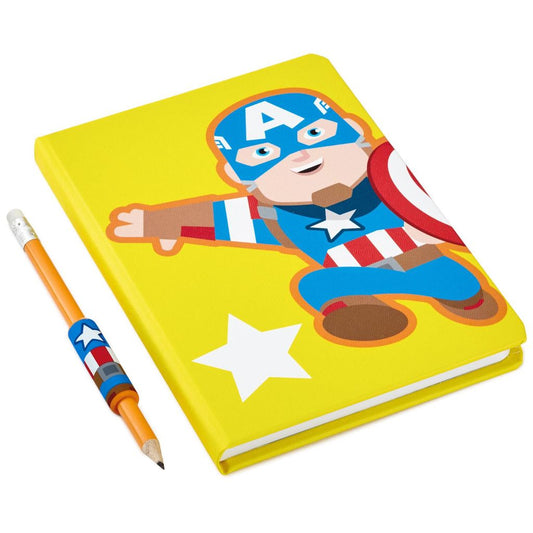 Hallmark Marvel Avengers Captain America Journal & Pencil With Grip
