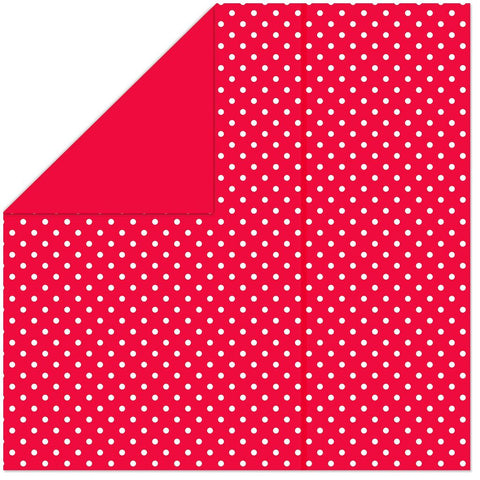 Hallmark Red/Mini Dots Reversible Wrapping Paper Roll