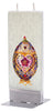 Flatyz D19145 Hand Painted Flat Candle Unscented, Dripless, Smokeless Faberge Egg